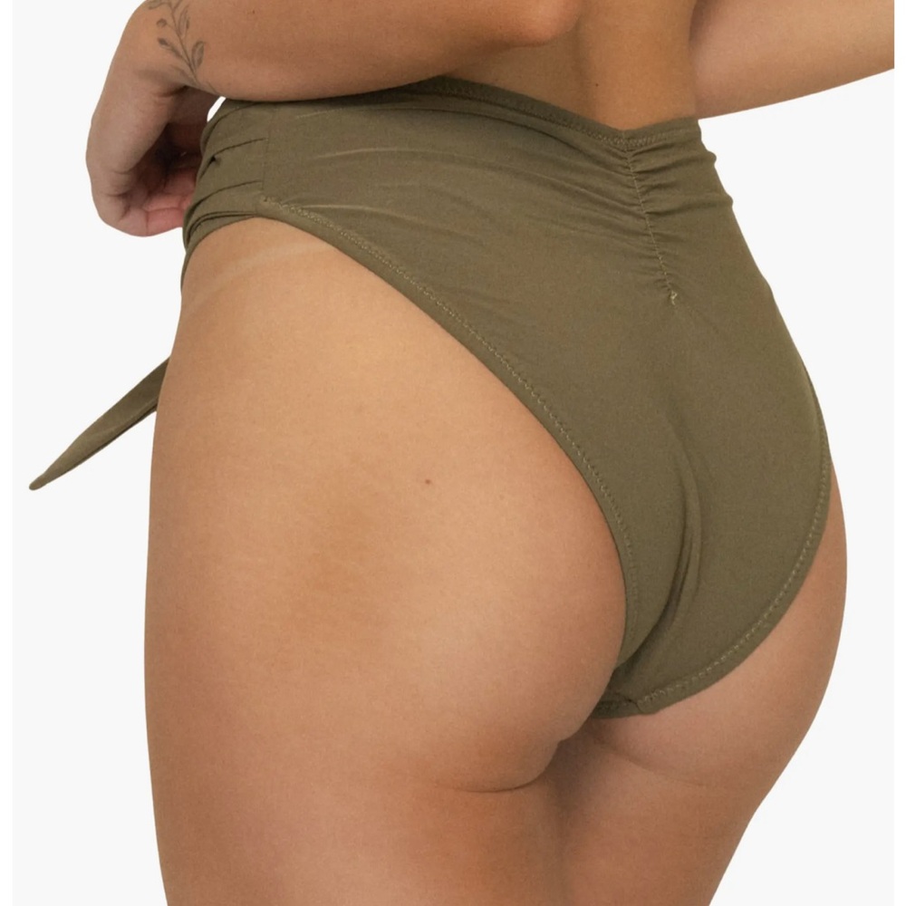 New Montce Paula Tie Front Waist Bikini Bottoms - Picture 2 of 5